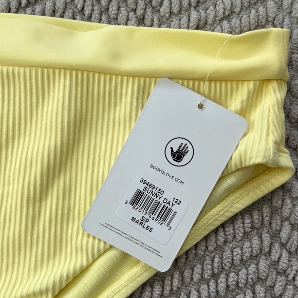 NWT Body Glove Yellow Ribbed High Leg Swimsuit Bottoms - Picture 7 of 10